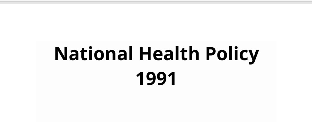National Health Policy 1991